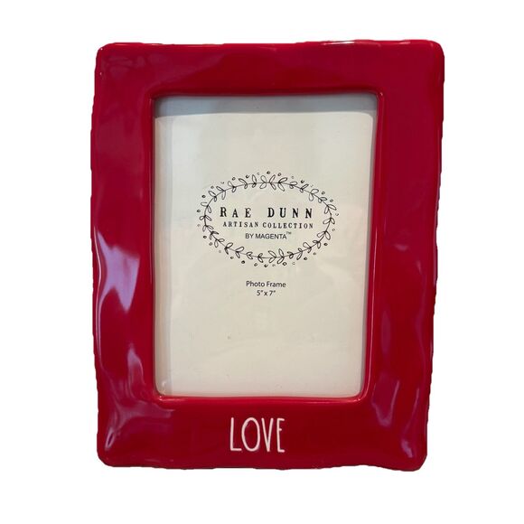 Rae Dunn Artisan Collection by Magenta 5x7 Photo Picture Frame “LOVE”, EUC - Picture 1 of 7